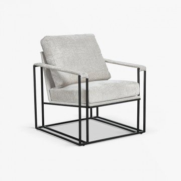 WING כורסא מעוצבת עם רגלי ברזל בגוון שחור