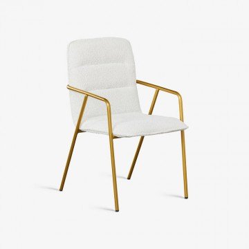 TOULOUSE כיסא יוקרתי מרופד בבד בוקלה