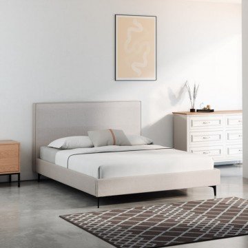 AMELIA מיטה מרופדת בסגנון נורדי