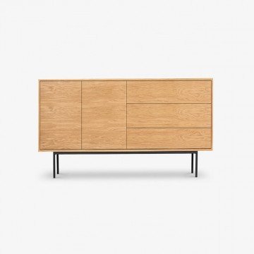 KAMERA שידת שלוש מגירות ושתי דלתות אחסון גדולות