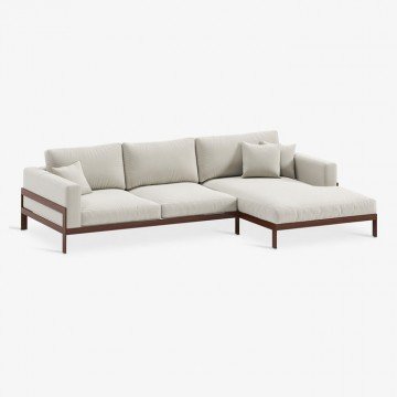 KEILA ספת שזלונג מודרנית לסלון עם מסגרת עץ מלא, ברוחב 300 ס"מ