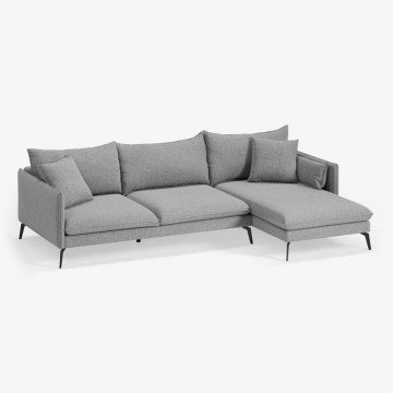 SWELL ספה פינתית אפורה לסלון