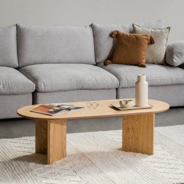 NIKOLI שולחן סלון אובלי עם רגליים מעוצבות