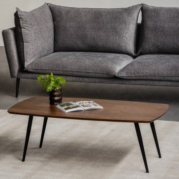 DROG שולחן סלון מעץ מחופה פורניר אגוז אמריקאי