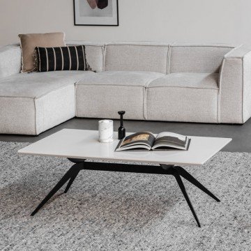 CAMILLE שולחן סלון ננו בגווני שחור ולבן