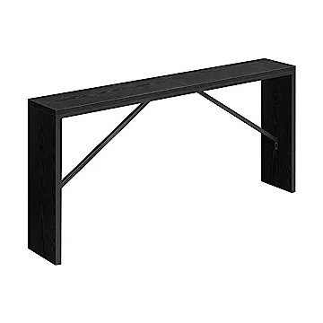 MAHANCRIS Console Table, 62.2" Long Sofa Table Behind Couch, Narrow Entryway Table, Farmhouse Dining Table with Angled Metal Frame, Industrial Console Table for Entryway, Black CTHB15801