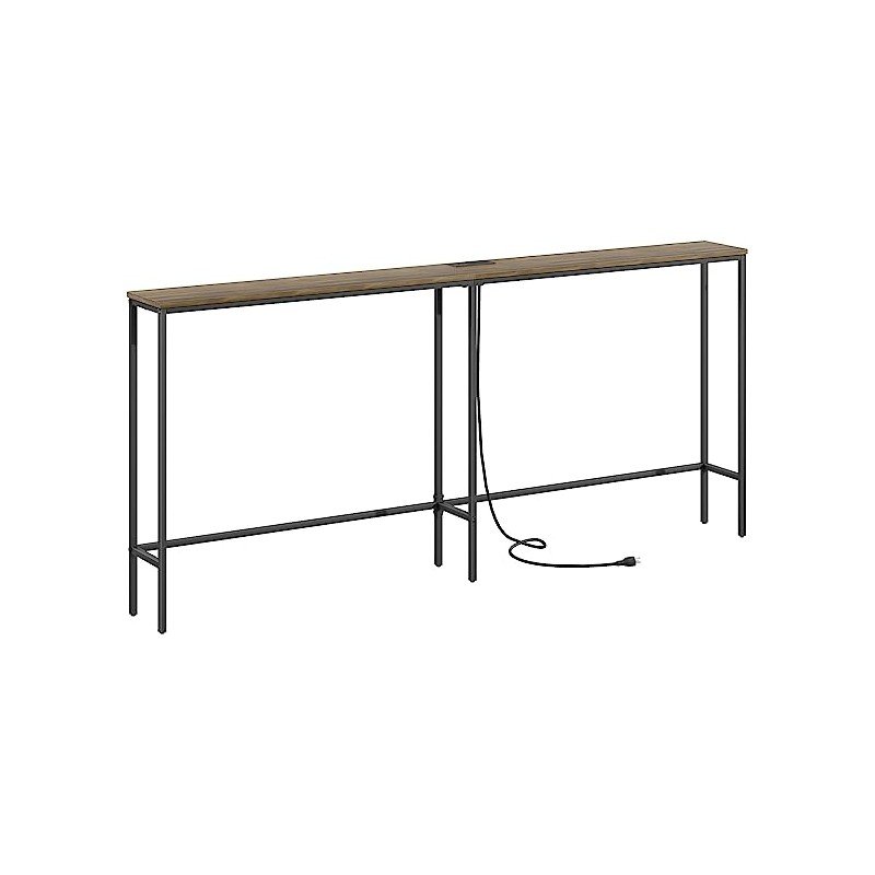 HOOBRO 70.9 Narrow Console Table Entryway Table Behind Couch