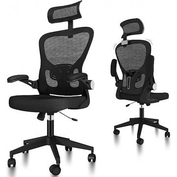 Mazqetih Ergonomic Office Chair Lumbar Support, Office Desk Chair Ergonomic Big and Tall, Mesh Office Chair Comfortable for Home Bedroom Executive Work Study