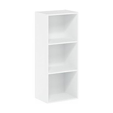 Furinno Luder Bookcase / Book / Storage , 3-Tier, White